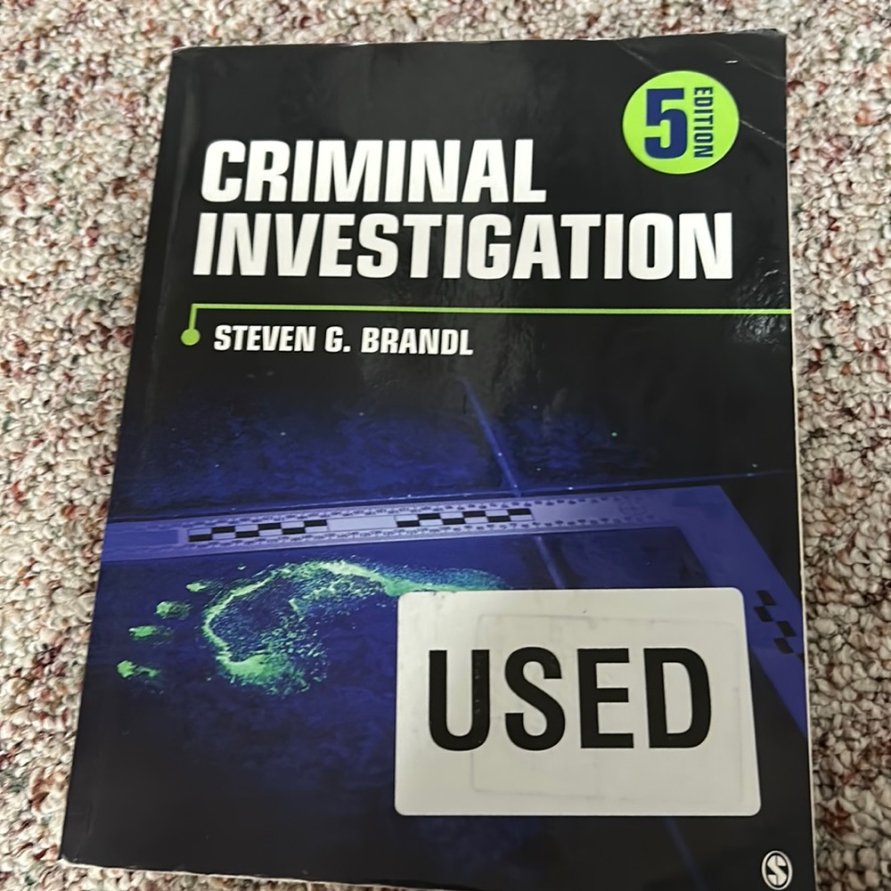 Criminal investigation textbook 5th ed Brandl